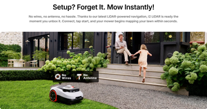 Tondeuse à gazon robotisée sans fil Navimow I215 avec navigation LiDAR AI, autopropulsée, pour une surface de 1500 m², machine de coupe d'herbe automatique - Product Image 2