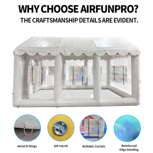 Carpa Inflable Transparente Blanca, Resistente al Agua y Hermética, Fácil de Instalar, con Bomba Eléctrica para Piscina, en Oferta - Product Image 6