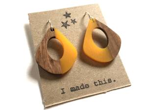 Handcrafted Resin And Wooden Earrings Boho Chic Lightweight Jewelry Perfect Gift For <b>Women</b> Teens And Girls <b>Who</b> <b>Love</b> Unique - Product Image 5