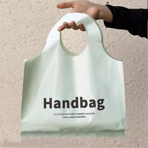 Bolsas de Compras de Plástico con Logotipo de Marca, Bolsas de Regalo para Ropa de Niños y Mujeres, Bolsas con Asas Troqueladas Personalizadas - Product Image 2
