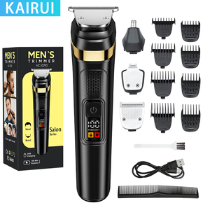 Kit de rasage électrique 4 en 1 pour homme avec écran LED, <span class=keywords><strong>tondeuse</strong></span> à barbe, <span class=keywords><strong>tondeuse</strong></span> corporelle, <span class=keywords><strong>tondeuse</strong></span> nez et pattes de sourcil 110-240V - Product Image 1
