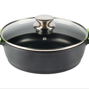24Cm Die-Cast Aluminium Casserole Heavy Aluminum <b>Saucepans</b> With Full <b>Induction</b> Bottom Xylan Coating <b>Saucepan</b> - Product Image 1