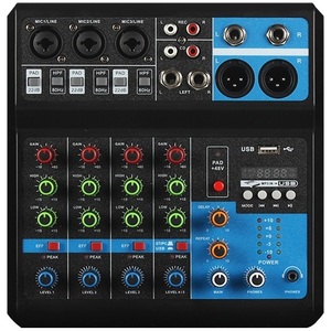 5 Channel Audio Mixer With <b>Bluetooth</b> <b>USB</b> Stereo RCA Inputs <b>For</b> Live Recording And Studio Use - Product Image 6