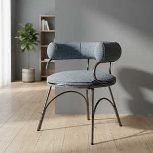 Tabouret de bar moderne en tissu avec structure métallique et revêtement moelleux pour usage domestique, bar commercial, pub, ou comptoir de bar lounge. - Product Image 1