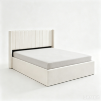 Ensemble de meubles de chambre à coucher de style européen : Lit king-size de luxe, lit king-size moderne avec cadre de lit double rembourré 2026