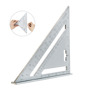 Régua quadrada triangular de alumínio de 7 pol., esquadro para marcenaria e carpintaria - Product Image 1