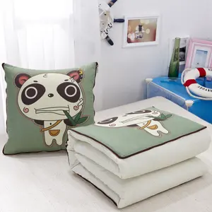 2024 popular hot sell Karol G Double-sided Flannel Office throw pillow nap blanket car sofa Foldable cushion 2 in 1