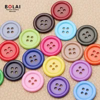 Kancing Resin tipis warna-warni kustom untuk sweter anak-anak jaket jahit tangan serbaguna desain empat mata