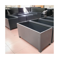 Grands Pots de jardin en acier, bac à jardinage, rectangulaire, avec revêtement en poudre, pour l'extérieur, pour plantes, bricolage, diy