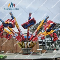 Manège à Bascule pour 24 Personnes, Grand Équipement de Saut Rotatif, Expérience Hypergravité + Sans Poids, Attraction de Parc d'Attractions