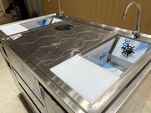 Estación de Bar para Cócteles de Acero Inoxidable a Precio Económico con Servicio de Personalización, Estación Móvil para Café y Cócteles para Exteriores - Product Image 6