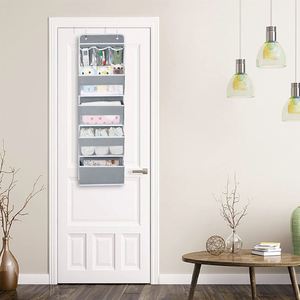 Organisateur suspendu pour porte, armoire de rangement pour bébé avec 4 grandes poches et 3 petites poches en PVC pour cosmétiques - Product Image 3