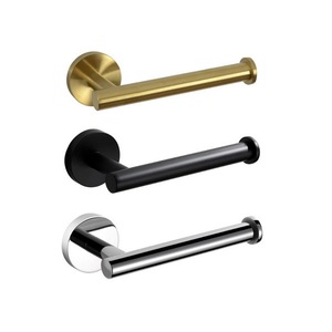 Portarrollos de Papel Higiénico Moderno para Montar en la Pared con Doble Barra y Asa, Acabado Bronce Pulido, para Baño y Hotel - Product Image 1