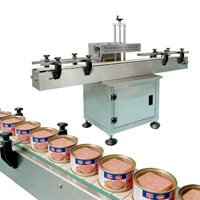 Machine de scellage automatique à induction pour bouteilles de boissons et conserves de viande, en acier inoxydable 304, de qualité alimentaire