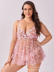 Pigiama da donna con pigiama da donna <span class=keywords><strong>Sexy</strong></span> camicia da notte <span class=keywords><strong>Sexy</strong></span> sottoveste trasparente in pizzo senza schienale in granatina - Product Image 3