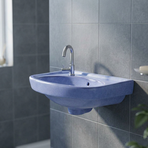Lavabo de Pared de Piedra Sinterizada Blanca, Lavamanos de Diseño para Hoteles, Villas y Proyectos Comerciales, Venta al Por Mayor - Product Image 6