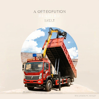 Grue télescopique Sinotruk 7 tonnes pour le chargement de marchandises, la construction, le sauvetage routier, boîte de vitesses, moteur, pompe, moteur à engrenages
