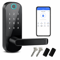 Serrure de porte intelligente Ttlock avec empreinte digitale, mot de passe, entrée sans clé, Wi-Fi Tuya, poignée connectée