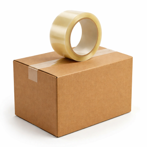 Cinta de embalaje transparente BOPP de 45 mm x 50 m, 50 micras, con adhesivo acrílico para sellado de cajas - Product Image 1
