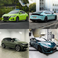 PET Midnight Green Car Vinyl Wrap Roll Cambio de color Pegatinas para automóviles Air Release Car Wrapping Film