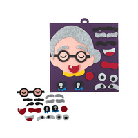Jeu de puzzle amusant pour enfants, tableau d'activités en feutre Montessori personnalisé, jeu d'association des émotions, bricolage