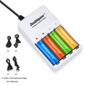 Cargador de batería <span class=keywords><strong>AA</strong></span> AAA de 1,2 V con 4 ranuras, indicador LED inteligente para baterías NIMH, suministro de fábrica - Product Image 1