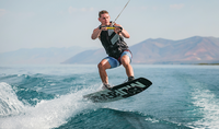Ensemble de wakeboard de haute qualité de 140 cm pour les sports nautiques, planche de surf en fibre de verre avec chaussures EPS, modèle exclusif pour le surf