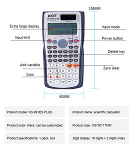 Calculatrice scientifique multifonctionnelle CT-991 ES personnalisée haute précision 417 fonctions pour étudiants - Product Image 5