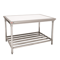 Table de travail en acier inoxydable pour cuisine de restaurant d'hôtel, équipement de cuisine commerciale, banc de travail