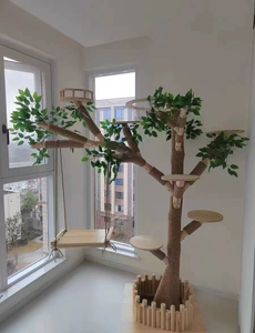 <span class=keywords><strong>Arbre</strong></span> à <span class=keywords><strong>chat</strong></span> de luxe en bois massif, structure d'escalade pour <span class=keywords><strong>chat</strong></span> avec lit intégré, pour l'auto-entretenissement du <span class=keywords><strong>chat</strong></span>, durable - Product Image 6