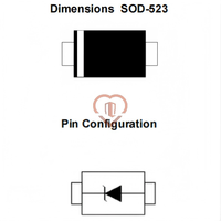 Diode TVS bidirectionnelle SDA24T1 SOD-523 Leiditech 24V 27pF pour l'électronique grand public et les équipements de communication
