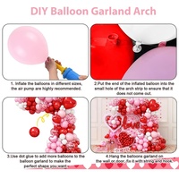Kits de guirlandes de ballons rouges, roses et blancs pour la Saint-Valentin, les anniversaires et les fêtes de mariage – Décorations d'amour