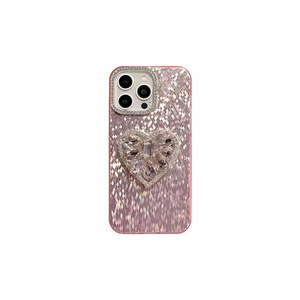 Bling Rhinestone Heart <span class=keywords><strong>Pop</strong></span> - <span class=keywords><strong>Socket</strong></span> Phone <span class=keywords><strong>Case</strong></span> para <span class=keywords><strong>iPhone</strong></span> 16 15 14 13 12 <span class=keywords><strong>Pro</strong></span> Max Sparkly Glitter Cover - Product Image 1