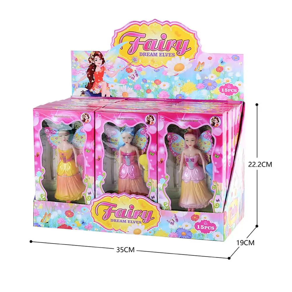 Nova Chegada 2023 Crianças Brinquedo Brinquedo Boneca Crianças 7 polegadas Vinyl Fairy Doll Para Girl Toy Top Seller Promoção Presente