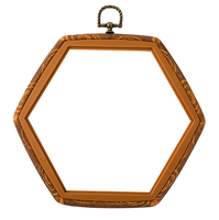 Cercle de broderie rétro en plastique ABS style bois, avec différents modèles, pour point de croix – Vente chaude