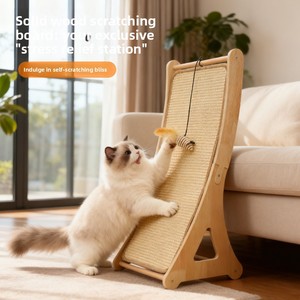 Rascador vertical moderno para gatos, altura ajustable, resistente al desgaste, cuerda de cáñamo, juguete para gatos, de lujo, ecológico, sin desprendimientos - Product Image 4