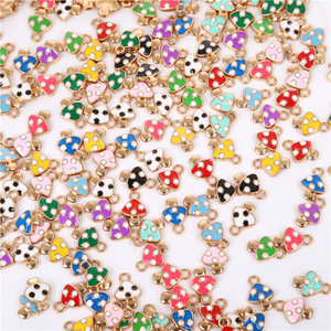 Colgantes de hongos coloridos de aleación de zinc esmaltados para hacer joyas, regalo de verano 2024 Yiwu F0031 - Product Image 3