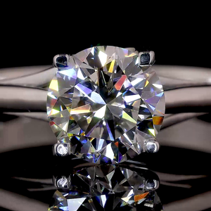 Brillant Crest Lab Bague en diamant Serti griffes taille ronde en or 14K 18K - Product Image 3