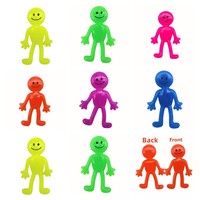JOSSION 100 pièces Poupée souriante extensible et moelleuse en TPR, à remontée lente, jouet sensoriel anti-stress Kawaii, balle de décompression à tirer pour jeunes
