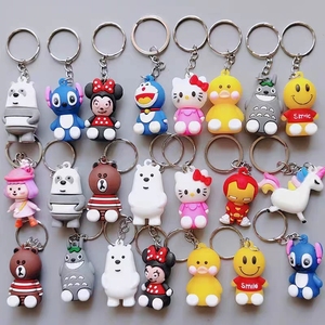 3D Keychains bán buôn mềm <span class=keywords><strong>PVC</strong></span> cao su <span class=keywords><strong>Keychain</strong></span> dễ thương khâu phim hoạt hình <span class=keywords><strong>Keyring</strong></span> - Product Image 1