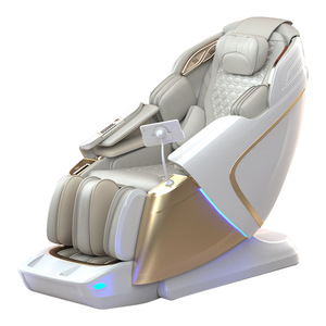 Massage <b>Chair</b> Full Body Automatic 4D Robotic Arm SL Rail <b>Zero</b> <b>Gravity</b> Home Use With 61 Airbags White And Black - Product Image 2