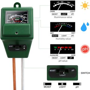Direkt vom Hersteller: 3-in-1 Boden-pH-, Feuchtigkeits- und Lichtmessgerät für Garten- und Topfpflanzen - Product Image 4