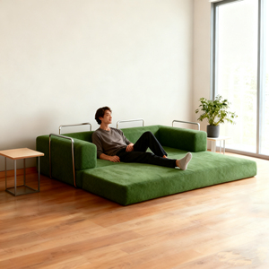 HOME 79'' Modern Two Seat Convertible Sofa <b>Bed</b> Boneless Compression <b>Folding</b> Loveseat Sleeper Foldable Modular Sectional Sofa - Product Image 3