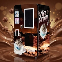 Machine à crème glacée entièrement automatique Snack Gelato Maker avec distributeur de tasses intégré