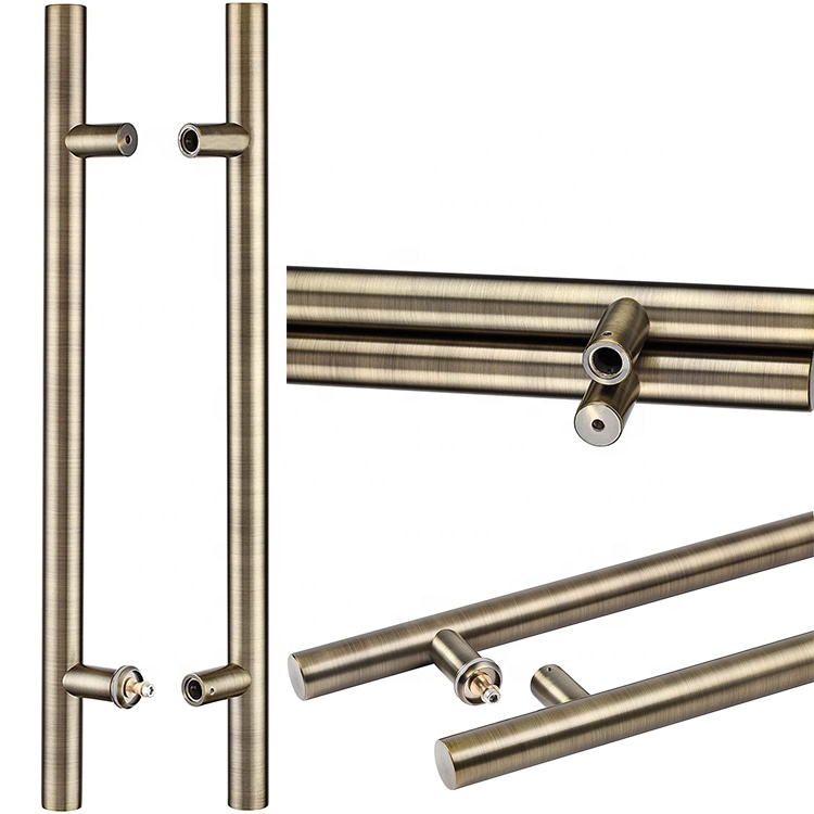 Внутренняя дверная ручка из нержавеющей стали типа H, двусторонняя, толщина 1,1 мм, полированная поверхность