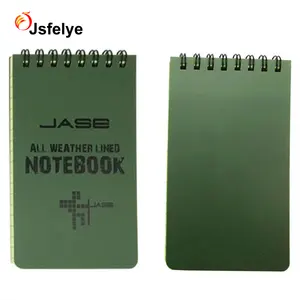Benutzer definierte Abdeckung Allwetter Top-Spiral Notebook 3 "x 5" Green Cover Wasserdichtes Notebook