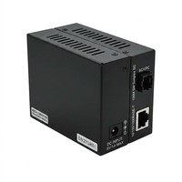 Convertisseur de média fibre optique 10/100/1000Base-TX 1000Base-FX SC Monofibre SM avec unité d'alimentation stable pour CCTV