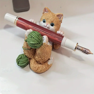 لعبة سطح المكتب الإبداعية سلسلة الكرة الراتنج القط المحمول ، حيوان لطيف الكرتون تزيين المنزل هدية عيد ميلاد - Product Image 5