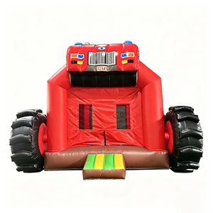 Casa Inflable Gigante de PVC Resistente con Forma de Camión con Neumáticos Extra Grandes para Niños, <span class=keywords><strong>Alquiler</strong></span> para Fiestas Temáticas de Autos - Product Image 1