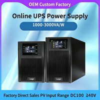 Çevrimiçi UPS Kesintisiz Güç Kaynağı 1~3kVA, Saf Sinüs Dalgası, Bilgisayar Sunucusu İçin, Yedek Güç, Voltaj Regülatörü ve Uzun Ömürlü